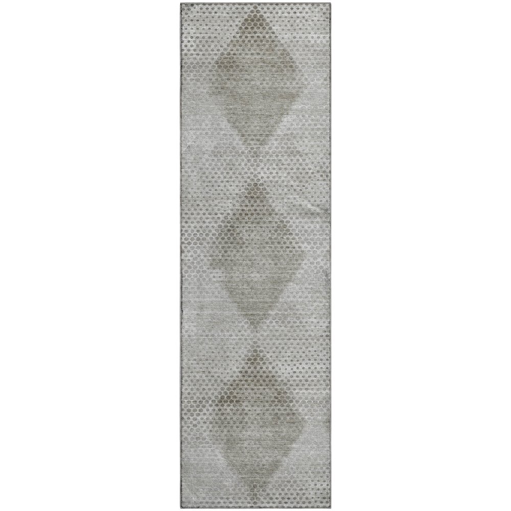 Premium Machine Washable Mayfield  Gray 2'3" x 7'6" Runner Rug. Picture 1