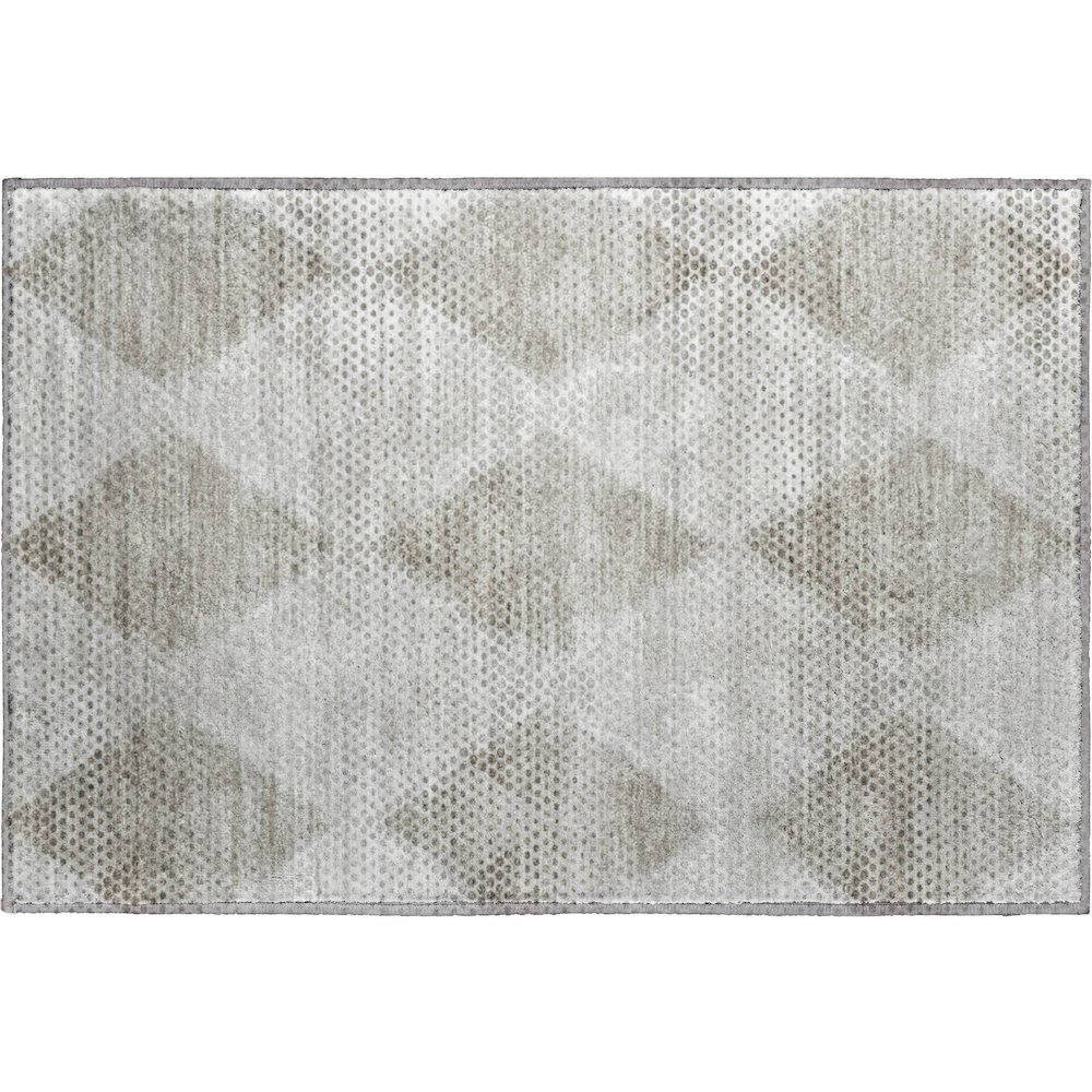 Premium Machine Washable Mayfield  Gray 1'8" x 2'6" Rug. Picture 1