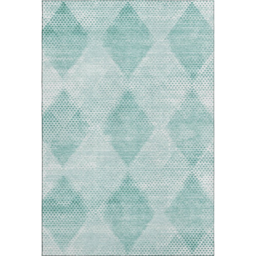 Premium Machine Washable Mayfield  Teal 2'6" x 3'10" Rug. Picture 1