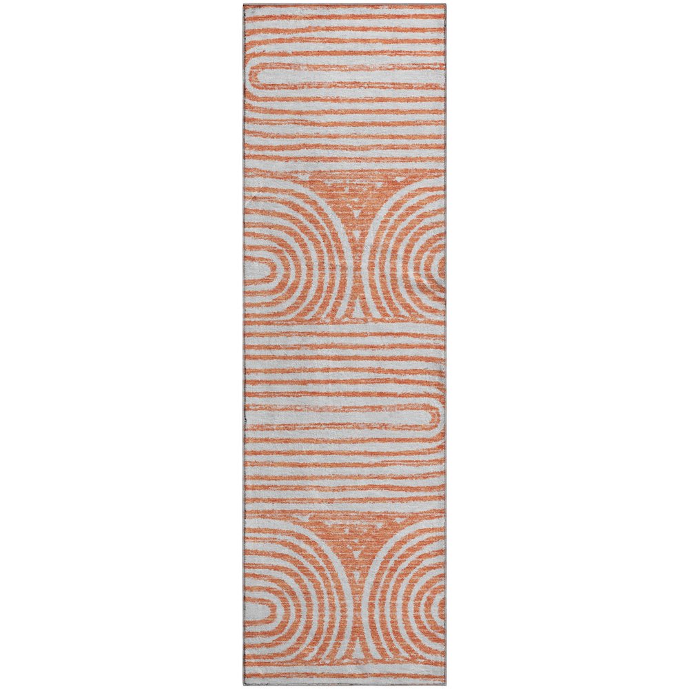 Premium Machine Washable Mayfield  Salmon 2'3" x 7'6" Runner Rug. Picture 1