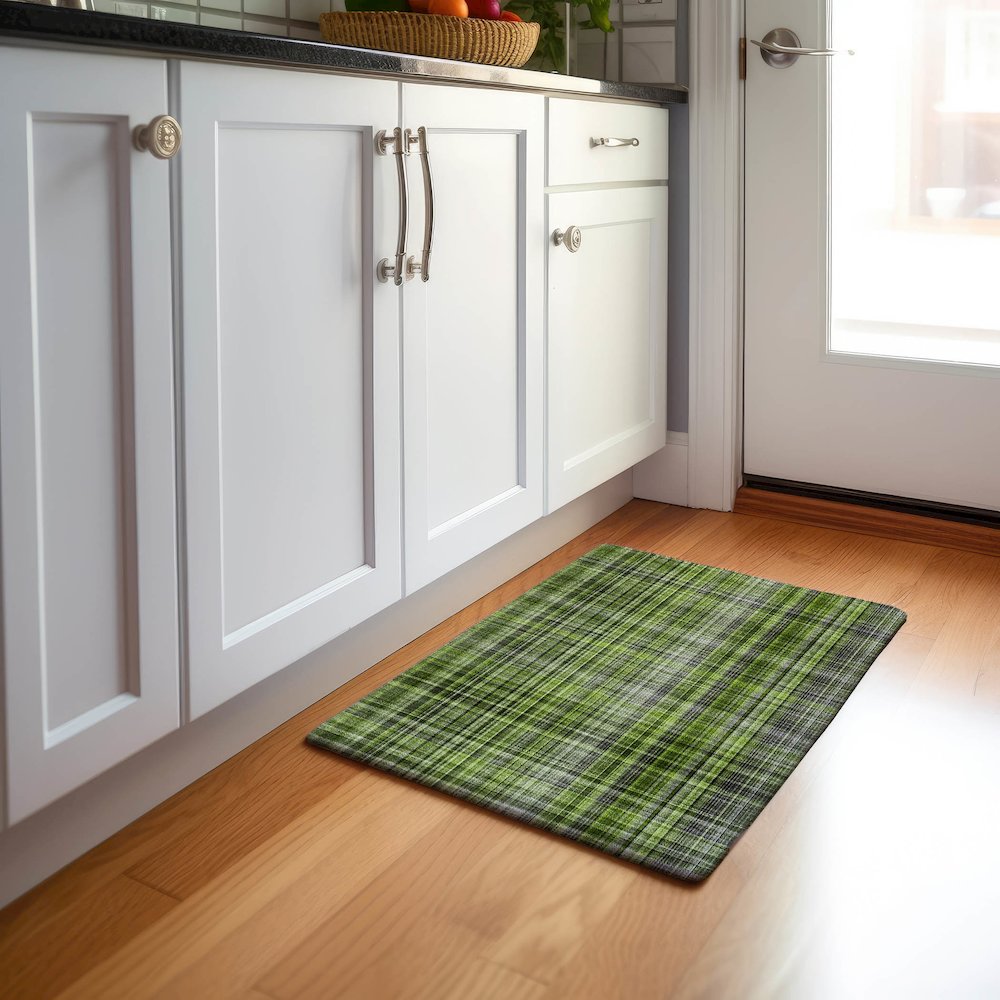 Premium Machine Washable Mayfield  Green 1'8" x 2'6" Rug. Picture 5