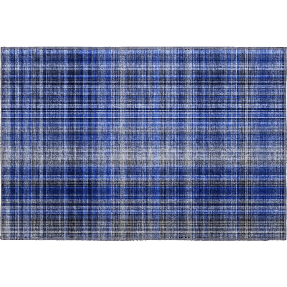 Premium Machine Washable Mayfield  Navy 1'8" x 2'6" Rug. Picture 1