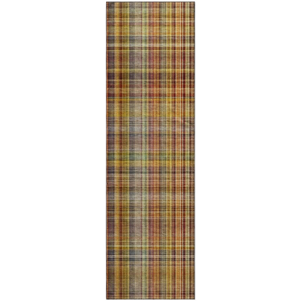Premium Machine Washable Mayfield  Paprika 2'3" x 7'6" Runner Rug. Picture 1