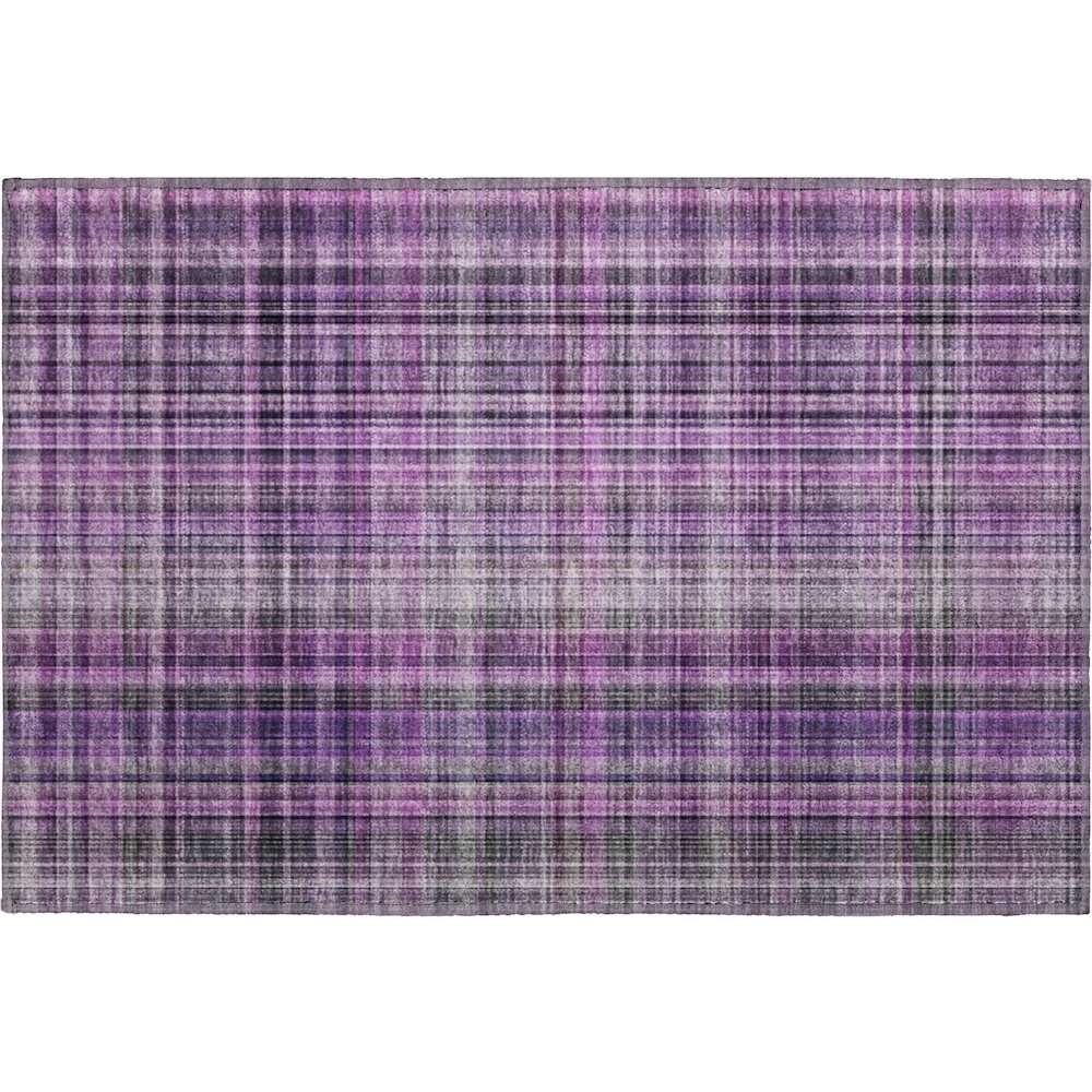 Premium Machine Washable Mayfield  Purple 1'8" x 2'6" Rug. Picture 1