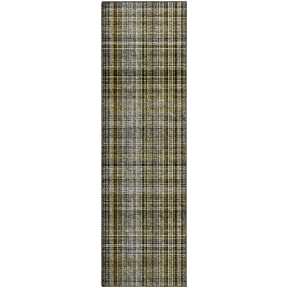 Premium Machine Washable Mayfield  Taupe 2'3" x 7'6" Runner Rug. Picture 1