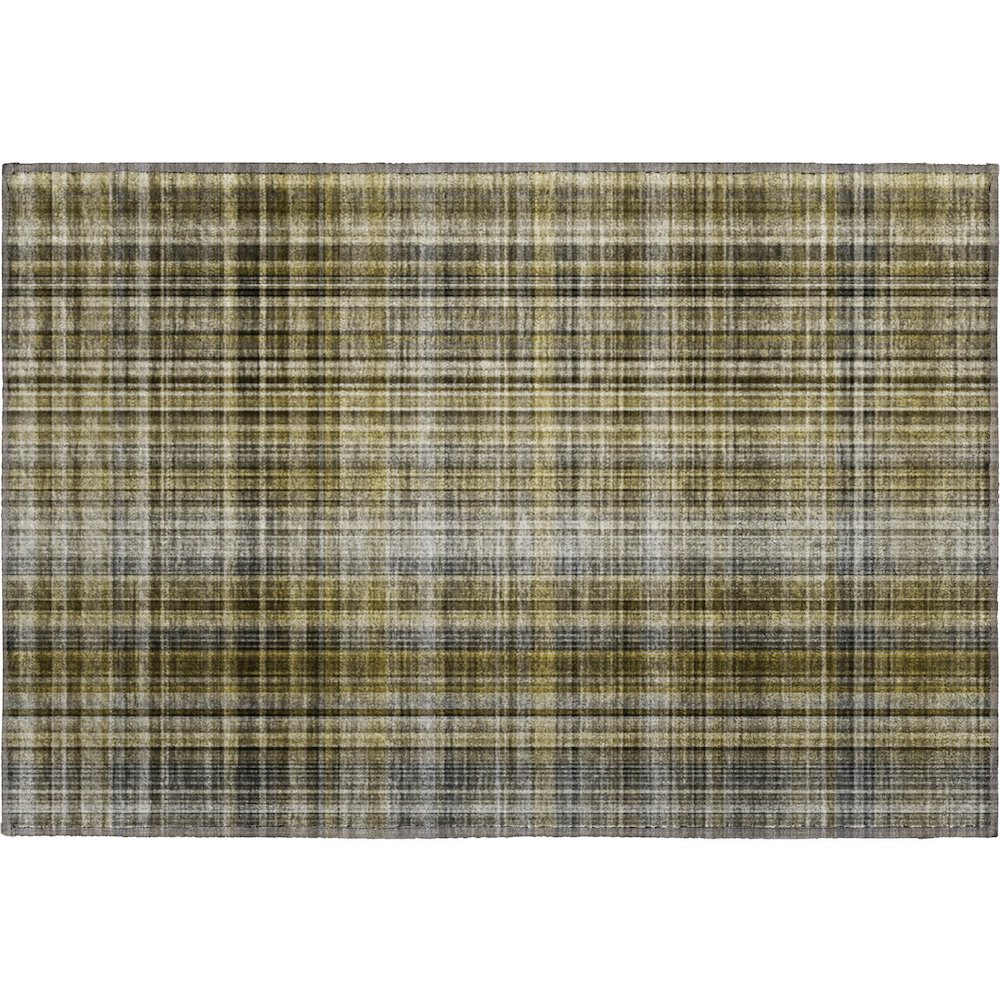 Premium Machine Washable Mayfield  Taupe 1'8" x 2'6" Rug. Picture 1