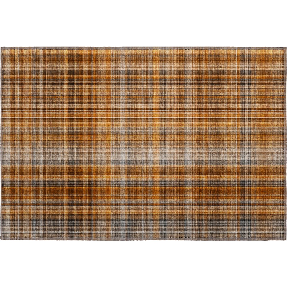 Premium Machine Washable Mayfield  Terracotta 1'8" x 2'6" Rug. Picture 1