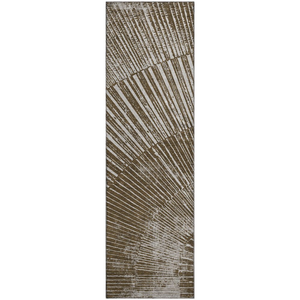 Premium Machine Washable Mayfield  Chocolate 2'3" x 7'6" Runner Rug. Picture 1