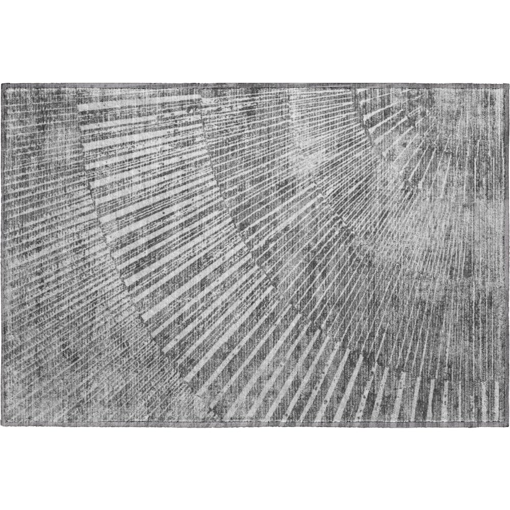 Premium Machine Washable Mayfield  Gray 1'8" x 2'6" Rug. Picture 1