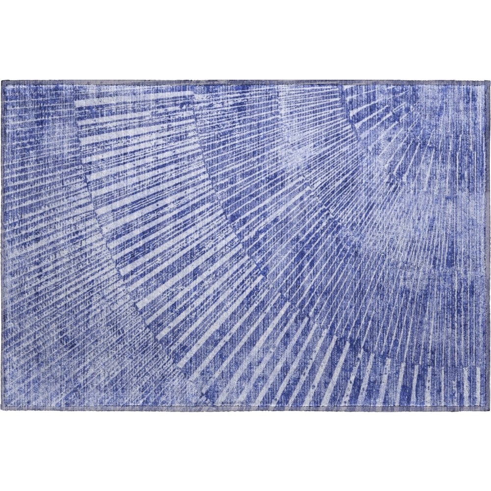 Premium Machine Washable Mayfield  Navy 1'8" x 2'6" Rug. Picture 1