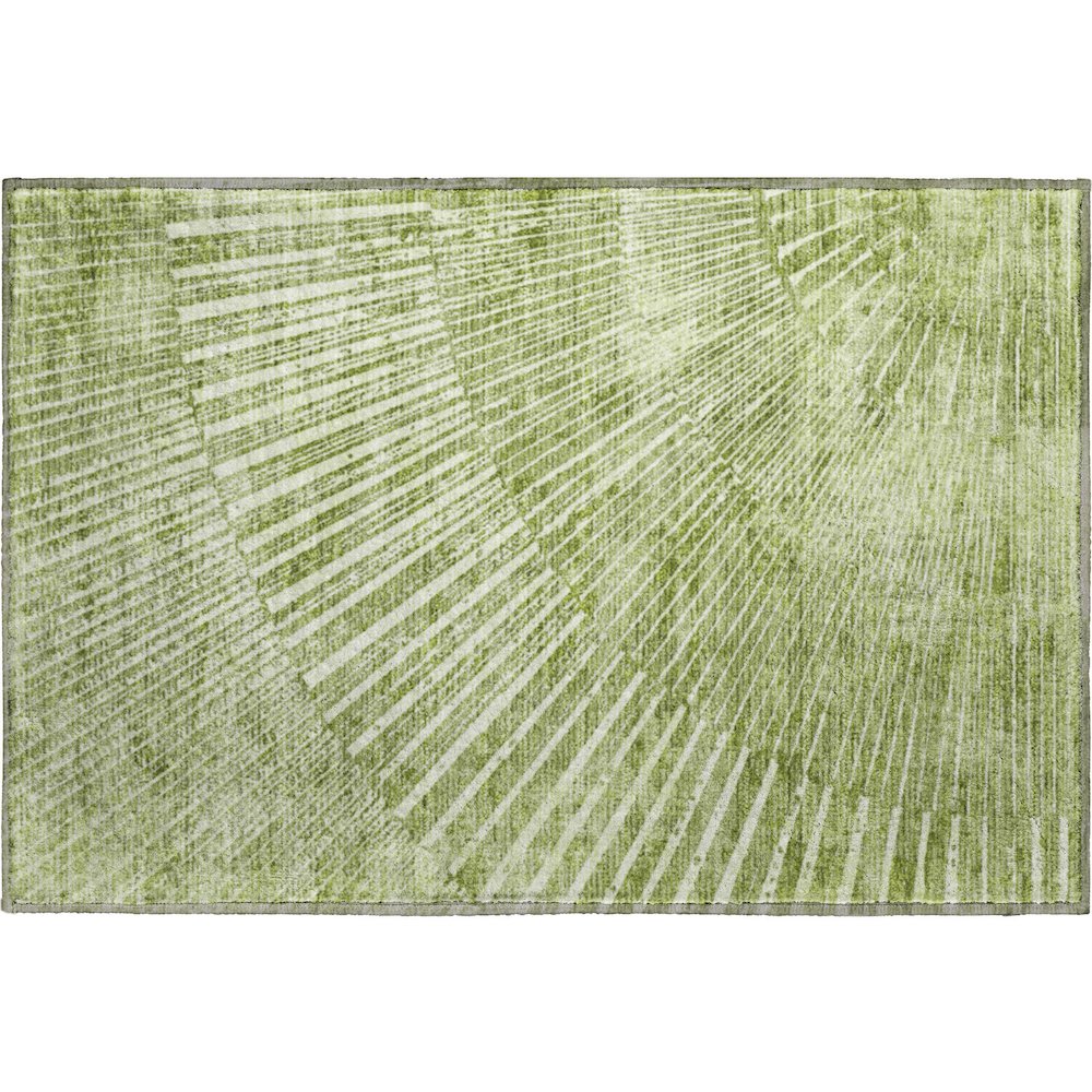 Premium Machine Washable Mayfield  Sage 1'8" x 2'6" Rug. Picture 1