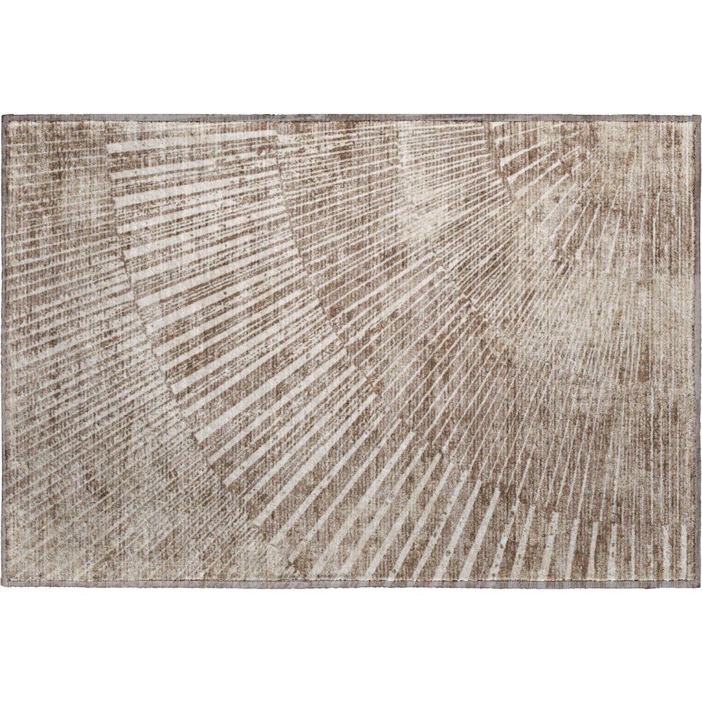 Premium Machine Washable Mayfield  Taupe 1'8" x 2'6" Rug. Picture 1