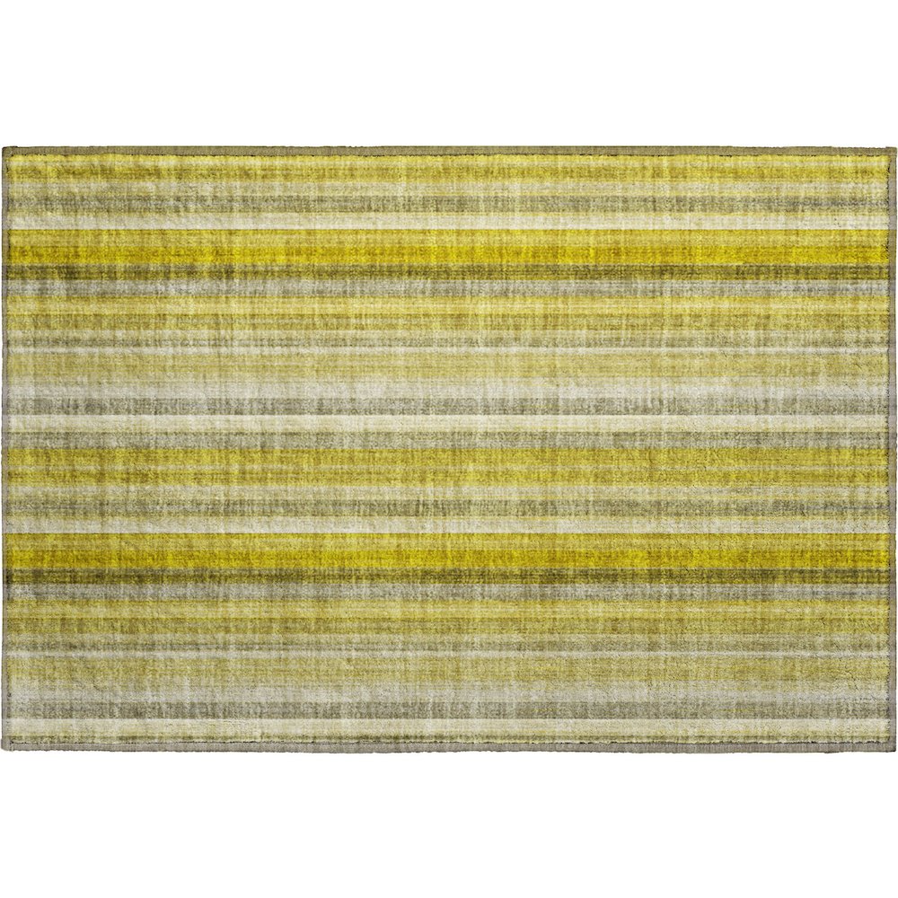 Premium Machine Washable Mayfield  Gold 1'8" x 2'6" Rug. Picture 1