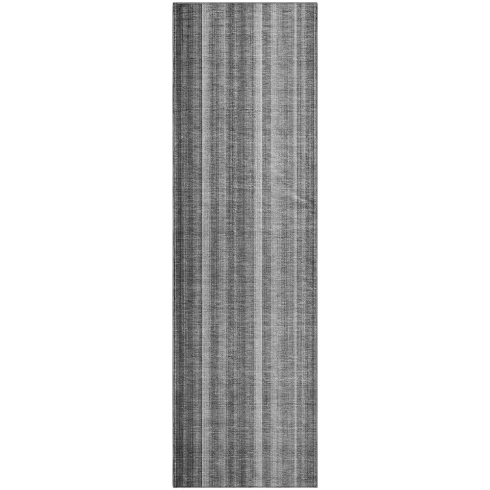 Premium Machine Washable Mayfield  Gray 2'3" x 7'6" Runner Rug. Picture 1