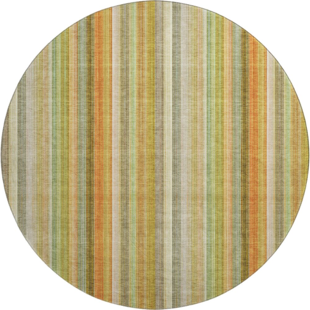 Premium Machine Washable Mayfield  Khaki 8' x 8' Round Rug. Picture 1