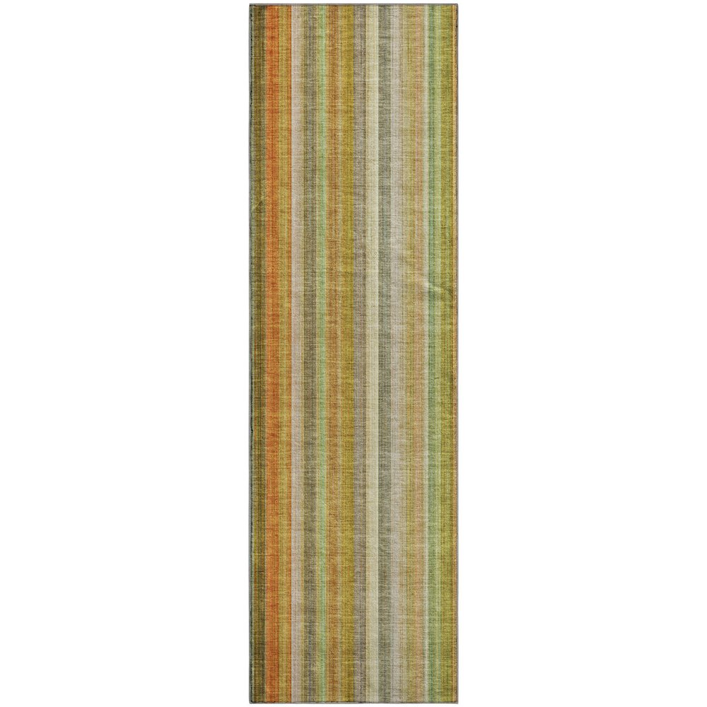 Premium Machine Washable Mayfield  Khaki 2'3" x 7'6" Runner Rug. Picture 1