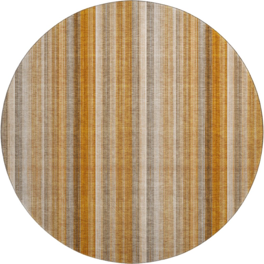 Premium Machine Washable Mayfield  Paprika 8' x 8' Round Rug. Picture 1