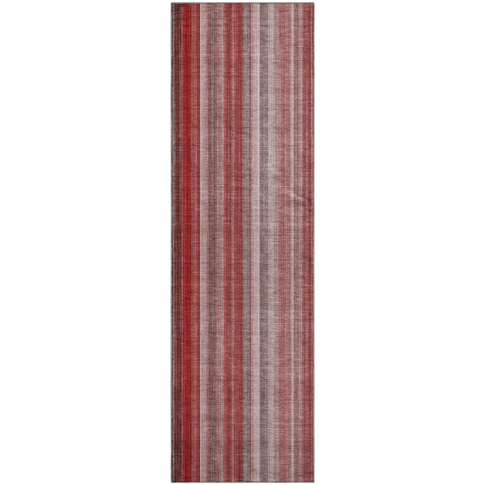 Premium Machine Washable Mayfield  Red 2'3" x 7'6" Runner Rug. Picture 1