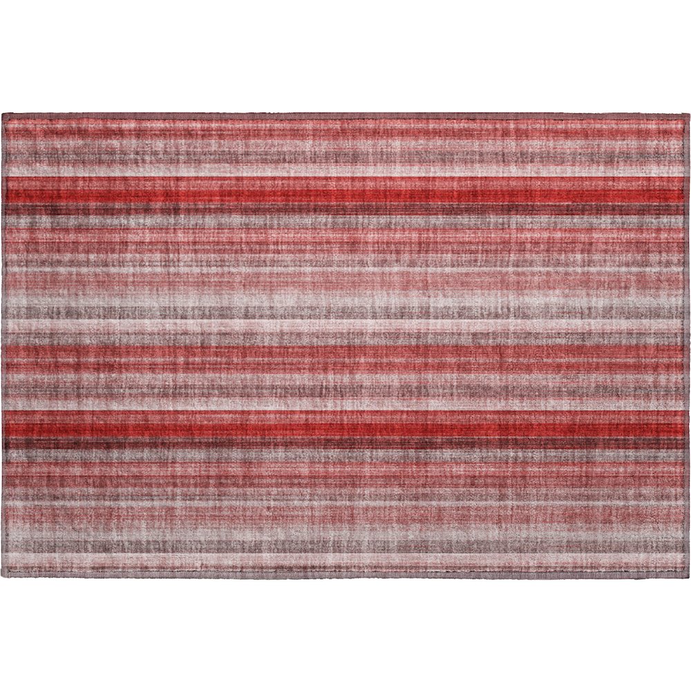 Premium Machine Washable Mayfield  Red 1'8" x 2'6" Rug. Picture 1
