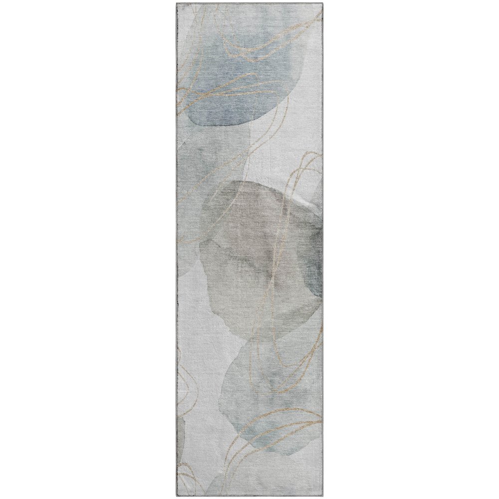 Premium Machine Washable Mayfield  Ivory 2'3" x 7'6" Runner Rug. Picture 1