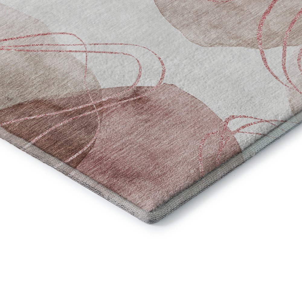 Premium Machine Washable Mayfield  Merlot 1'8" x 2'6" Rug. Picture 3