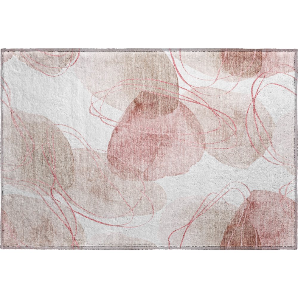 Premium Machine Washable Mayfield  Merlot 1'8" x 2'6" Rug. Picture 1
