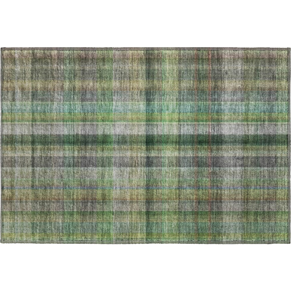 Premium Machine Washable Mayfield  Green 1'8" x 2'6" Rug. Picture 1