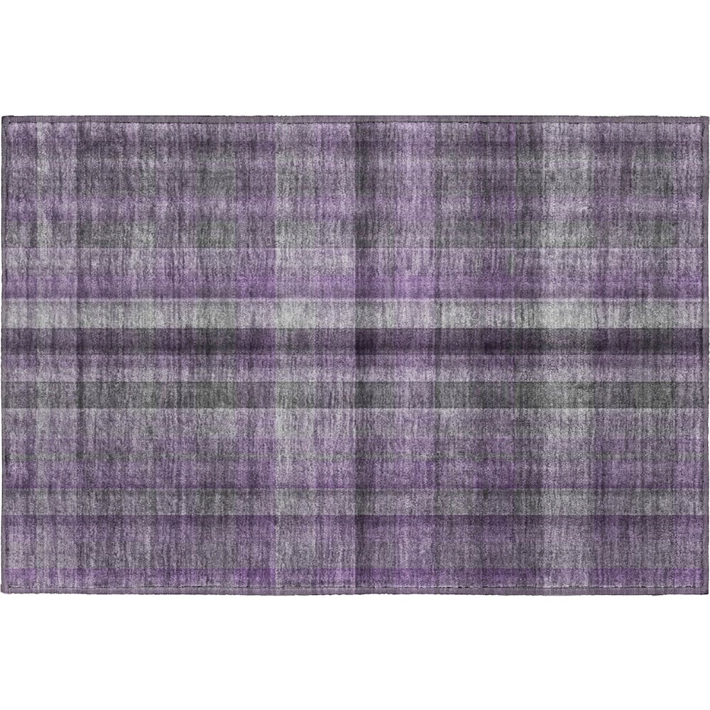 Premium Machine Washable Mayfield  Purple 1'8" x 2'6" Rug. Picture 1