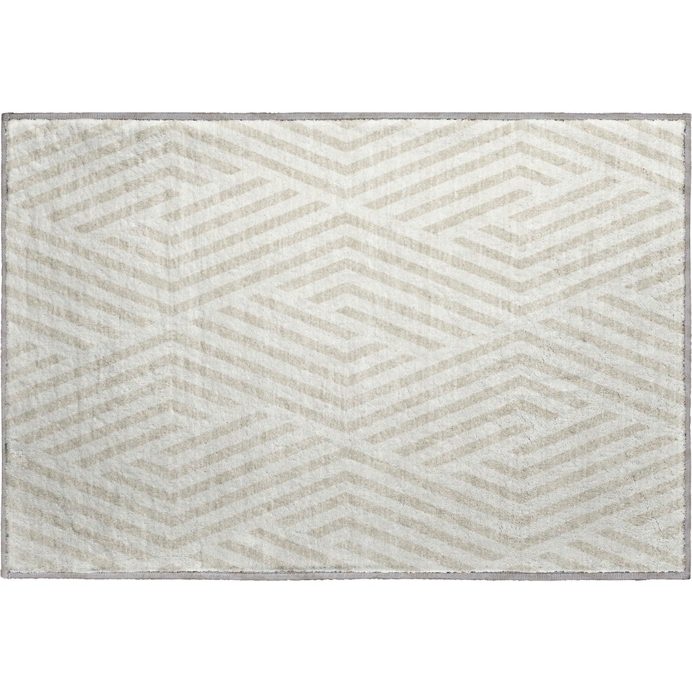 Premium Machine Washable Mayfield  Ivory 1'8" x 2'6" Rug. Picture 1