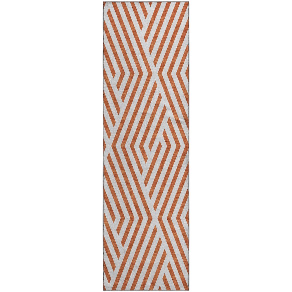 Premium Machine Washable Mayfield  Paprika 2'3" x 7'6" Runner Rug. Picture 1