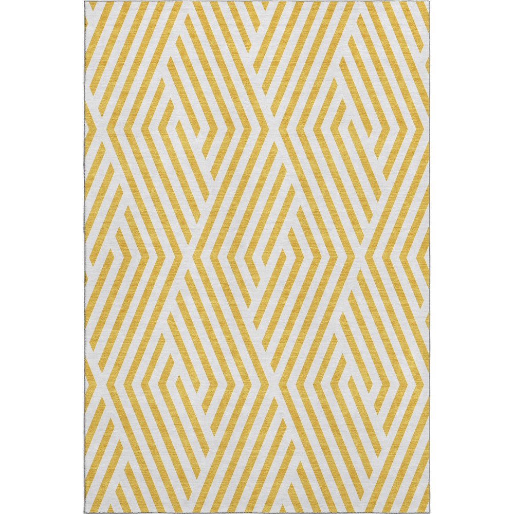 Premium Machine Washable Mayfield  Yellow 2'6" x 3'10" Rug. Picture 1