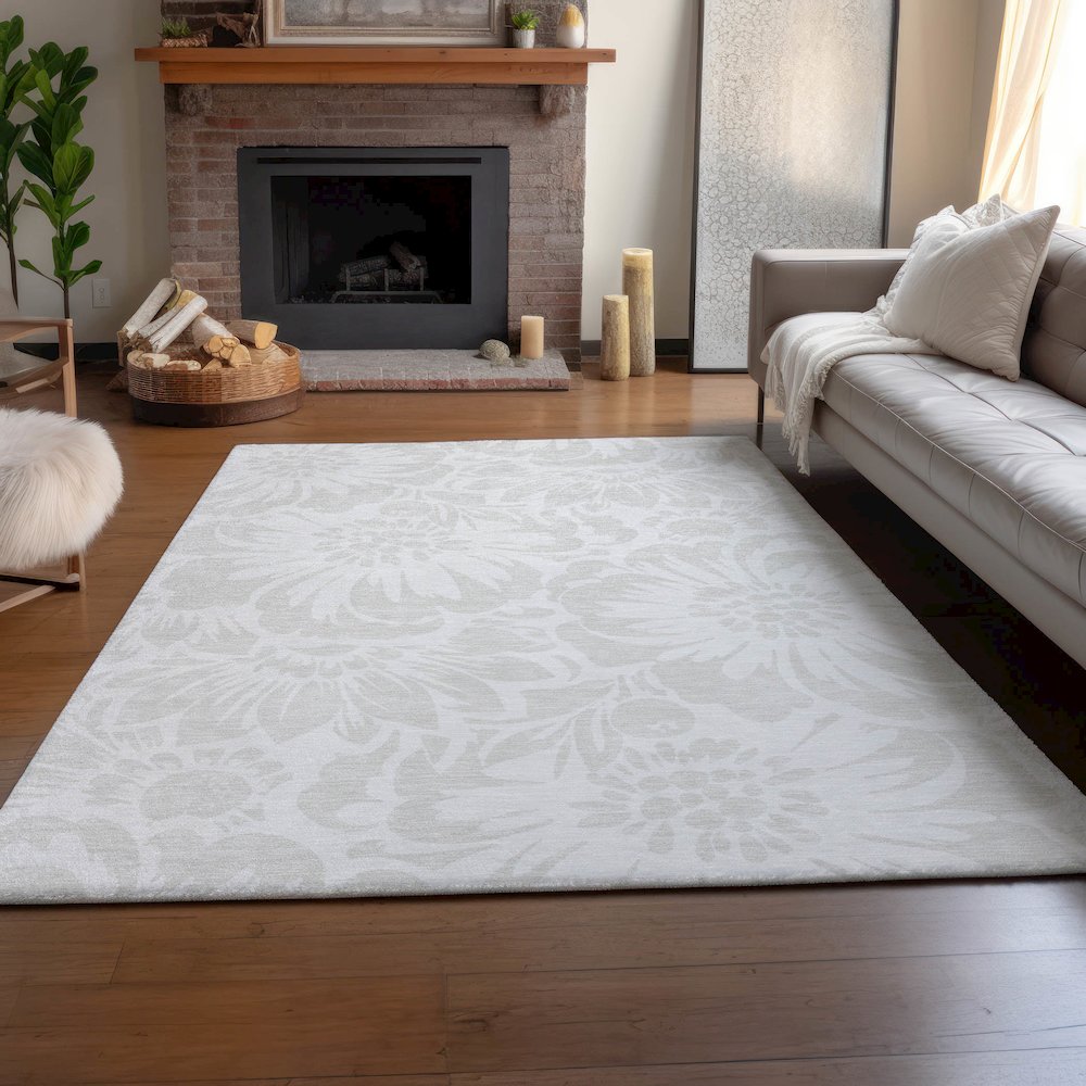 Premium Machine Washable Mayfield  Ivory 2'6" x 3'10" Rug. Picture 6