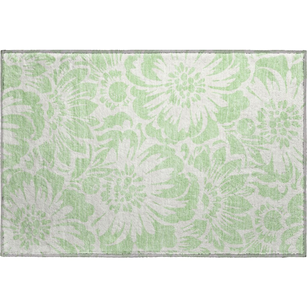 Premium Machine Washable Mayfield  Mint 1'8" x 2'6" Rug. Picture 1