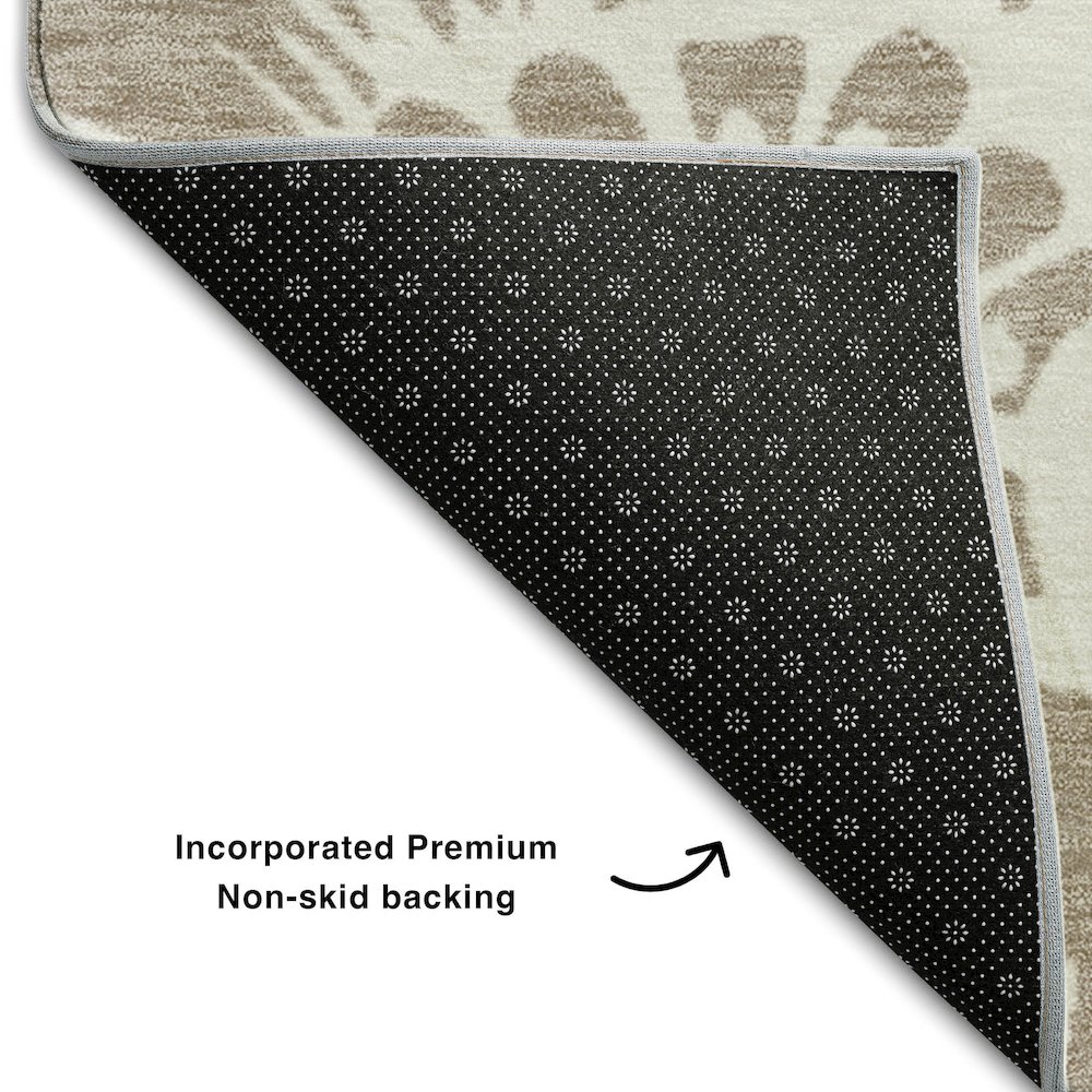 Premium Machine Washable Mayfield  Taupe 1'8" x 2'6" Rug. Picture 2