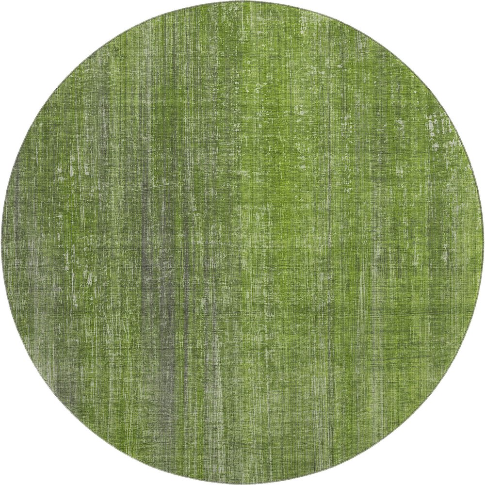 Premium Machine Washable Mayfield  Green 8' x 8' Round Rug. Picture 1