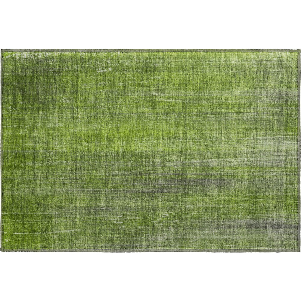 Premium Machine Washable Mayfield  Green 1'8" x 2'6" Rug. Picture 1