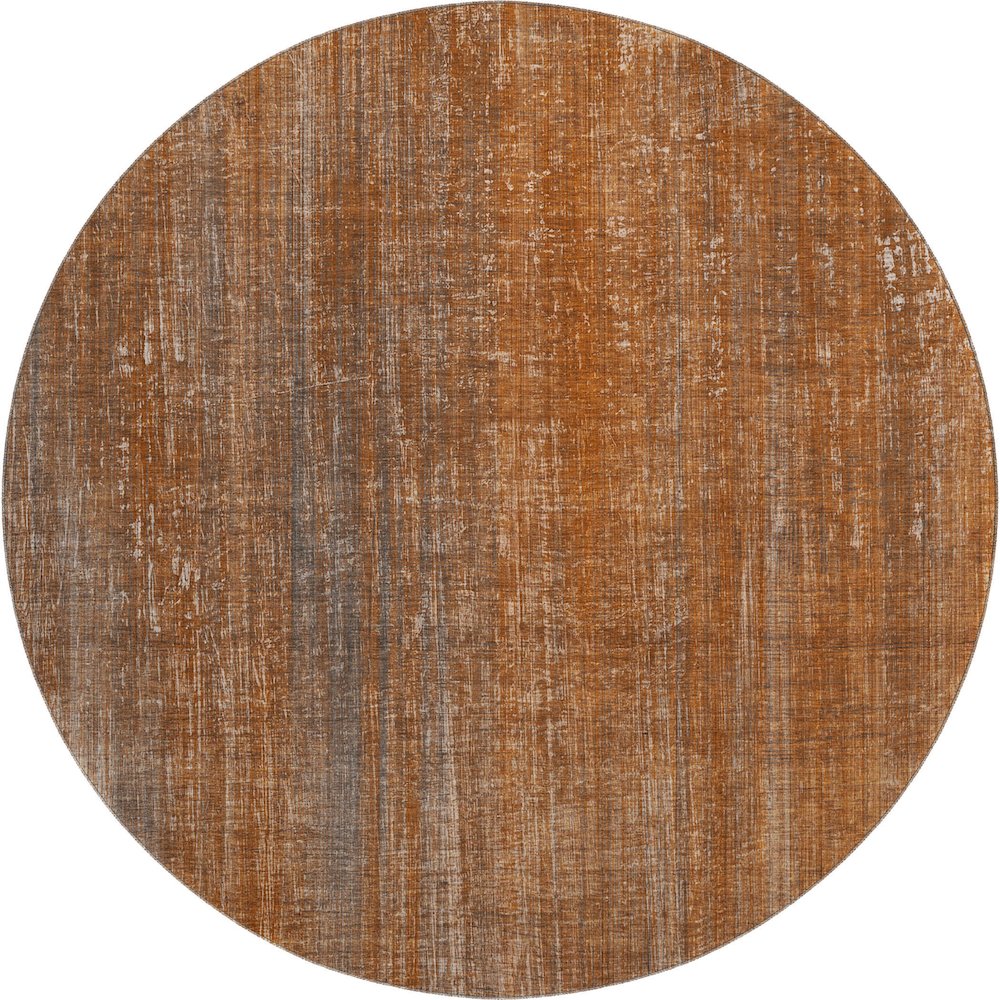 Premium Machine Washable Mayfield  Paprika 8' x 8' Round Rug. Picture 1