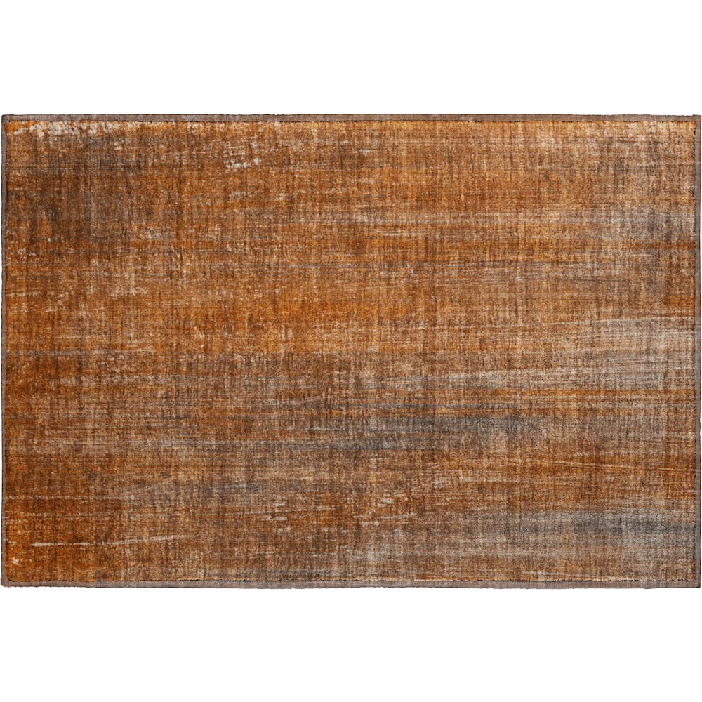 Premium Machine Washable Mayfield  Paprika 1'8" x 2'6" Rug. Picture 1
