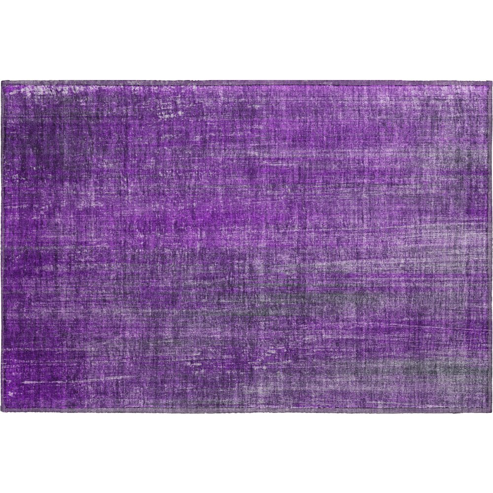 Premium Machine Washable Mayfield  Purple 1'8" x 2'6" Rug. Picture 1