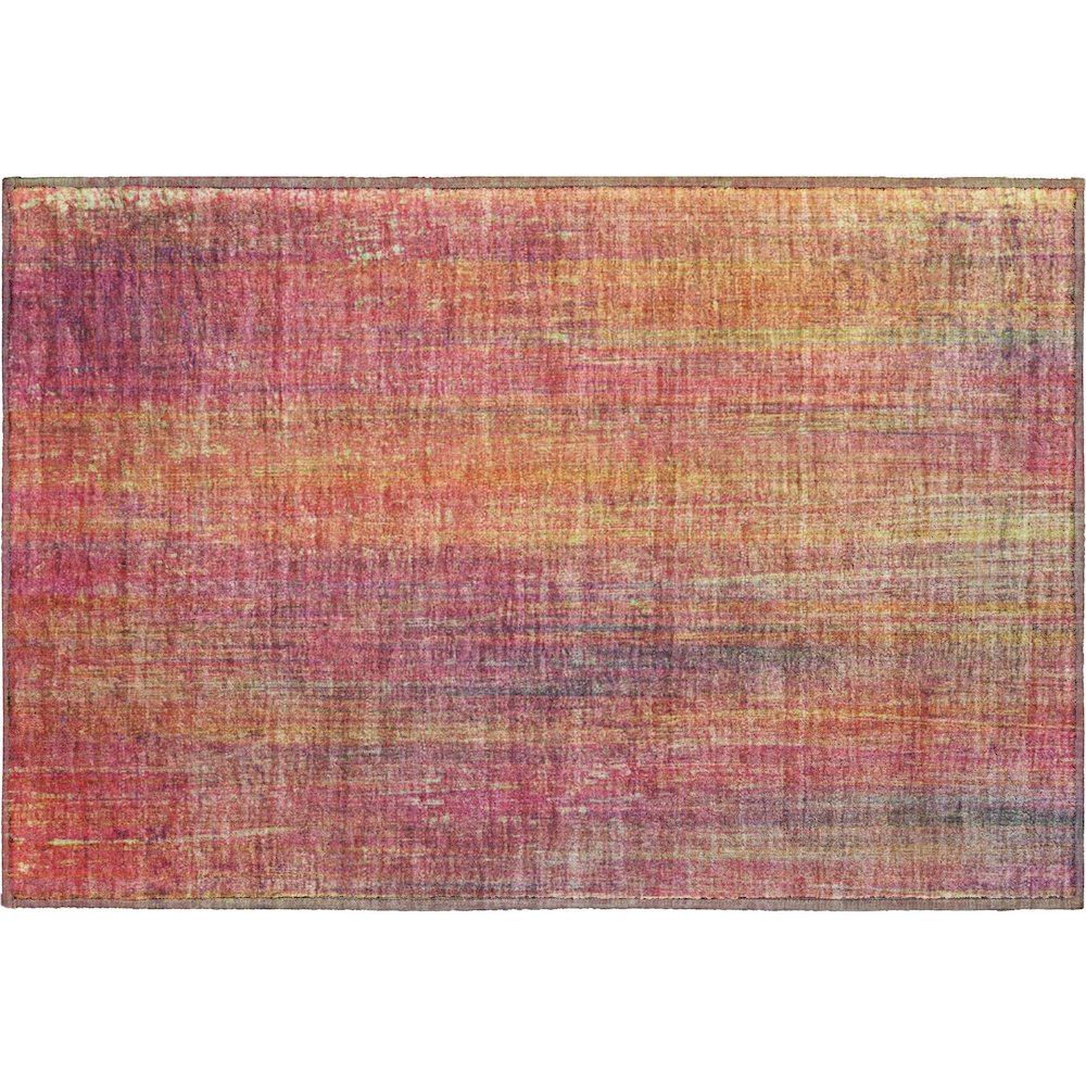 Premium Machine Washable Mayfield  Red 1'8" x 2'6" Rug. Picture 1
