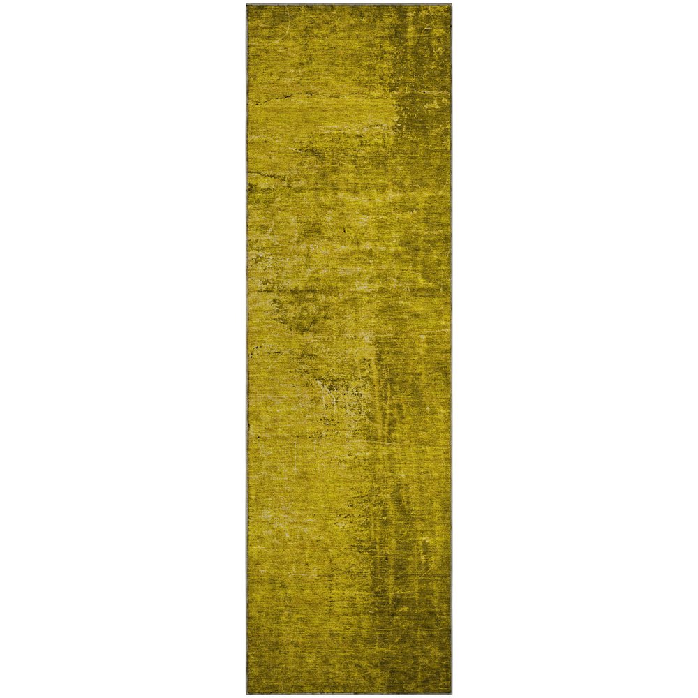 Premium Machine Washable Mayfield  Gold 2'3" x 7'6" Runner Rug. Picture 1