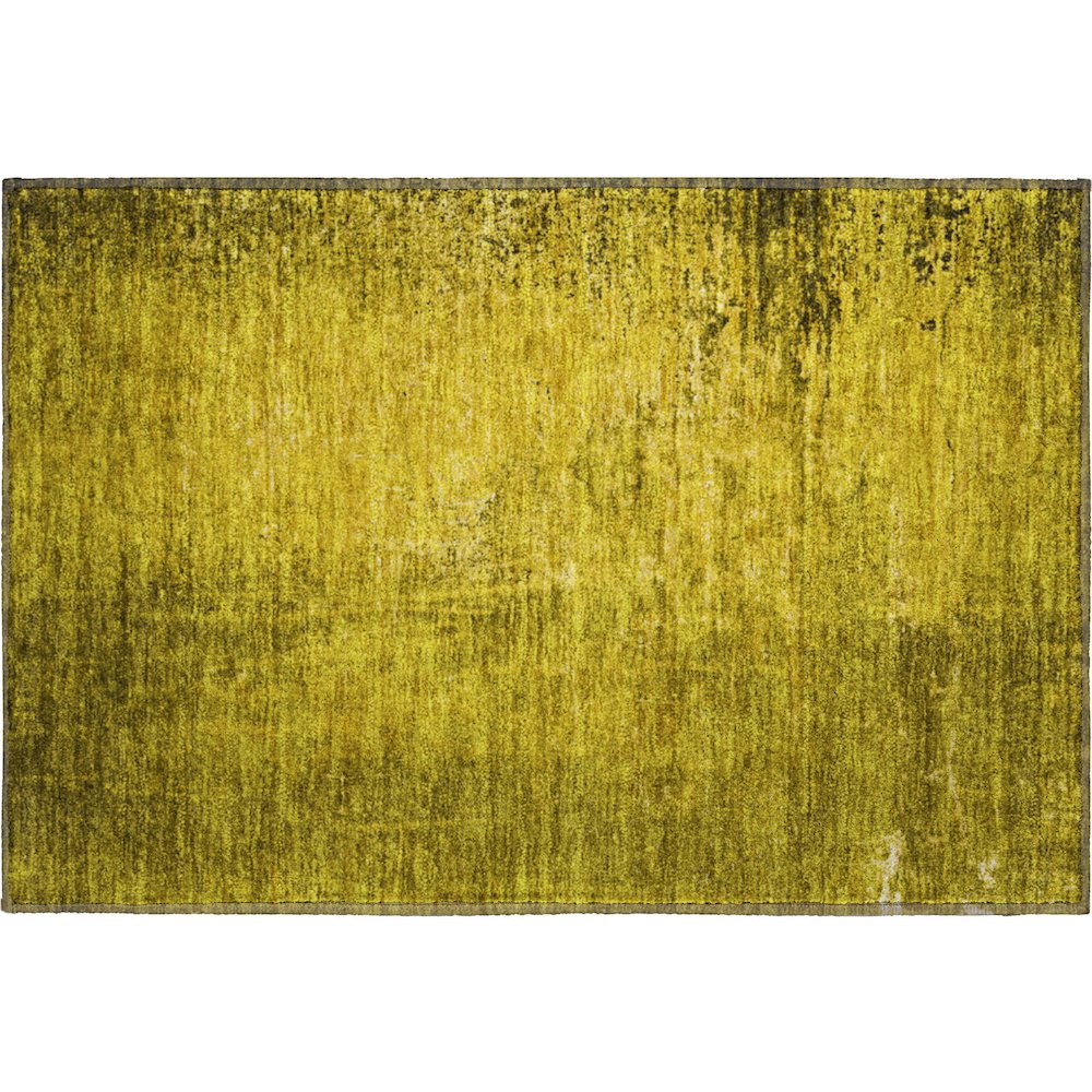 Premium Machine Washable Mayfield  Gold 1'8" x 2'6" Rug. Picture 1
