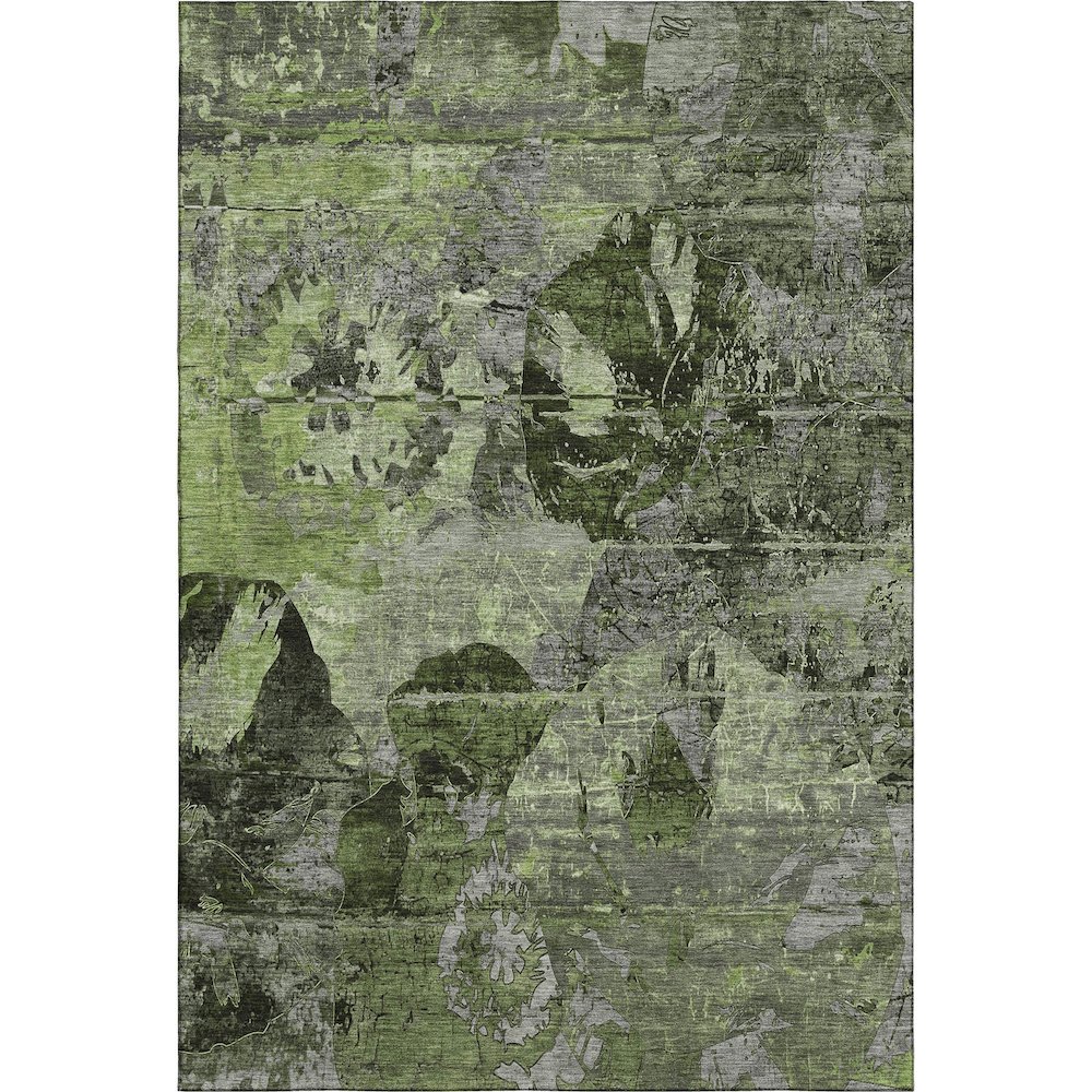 Premium Machine Washable Mayfield  Green 2'6" x 3'10" Rug. Picture 1