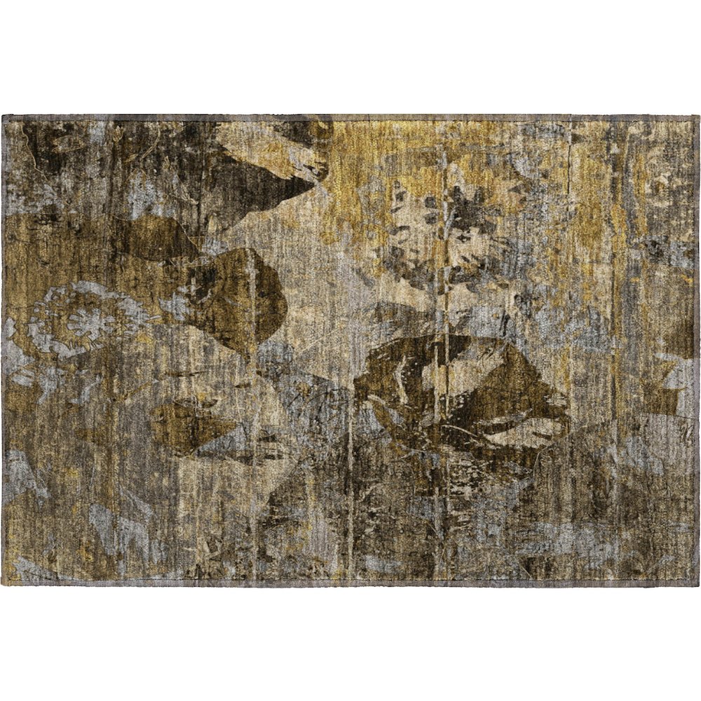 Premium Machine Washable Mayfield  Mocha 1'8" x 2'6" Rug. Picture 1