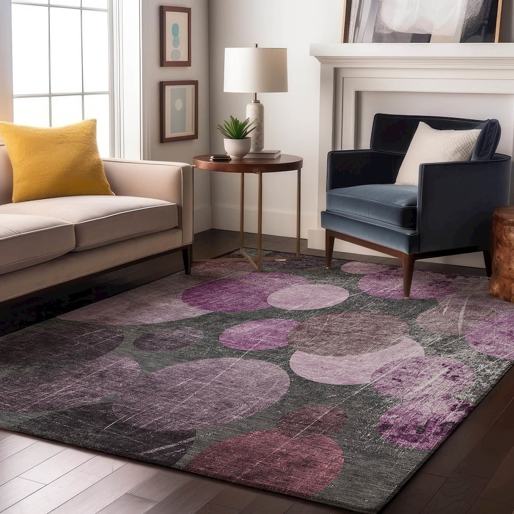 Premium Machine Washable Mayfield  Garnet 2'6" x 3'10" Rug. Picture 5
