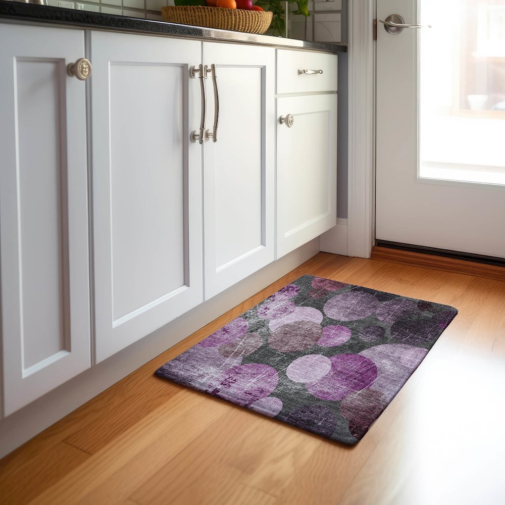 Premium Machine Washable Mayfield  Garnet 1'8" x 2'6" Rug. Picture 5