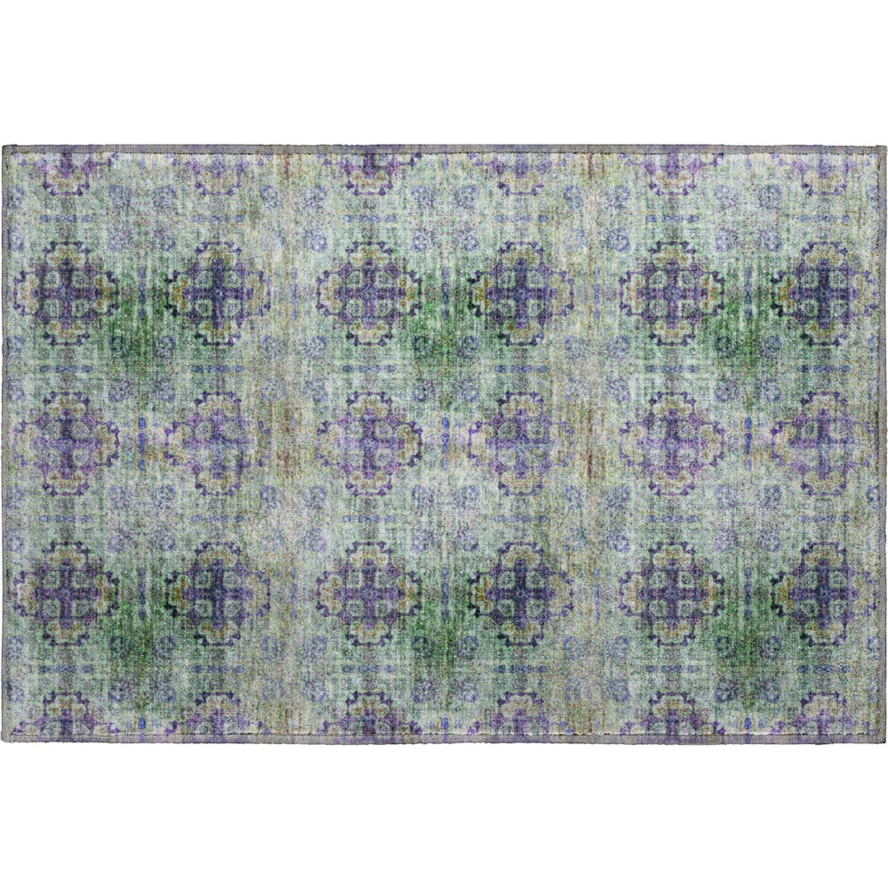 Premium Machine Washable Mayfield  Purple 1'8" x 2'6" Rug. Picture 1