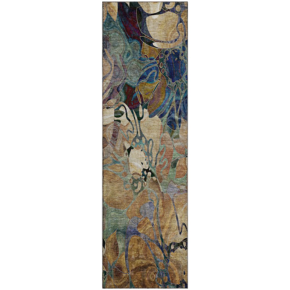 Premium Machine Washable Mayfield  Beige 2'3" x 7'6" Runner Rug. Picture 1