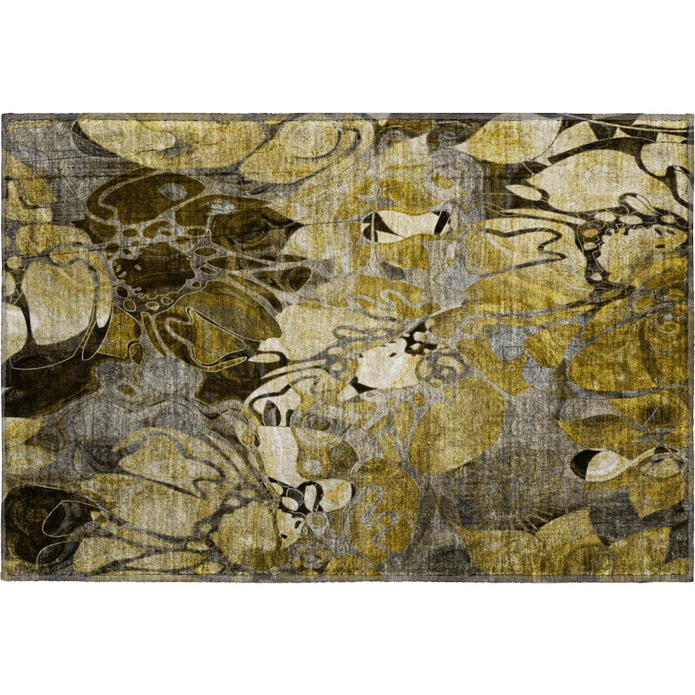Premium Machine Washable Mayfield  Brown 1'8" x 2'6" Rug. Picture 1