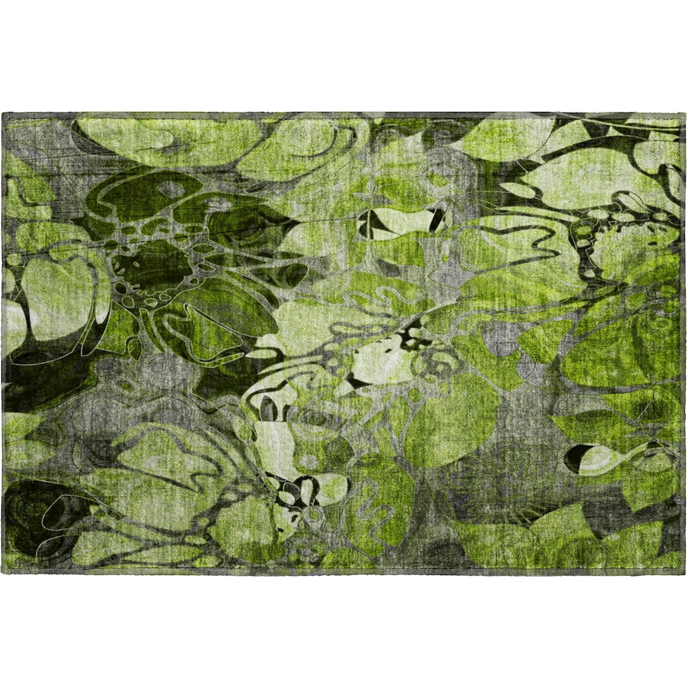 Premium Machine Washable Mayfield  Fern 1'8" x 2'6" Rug. Picture 1